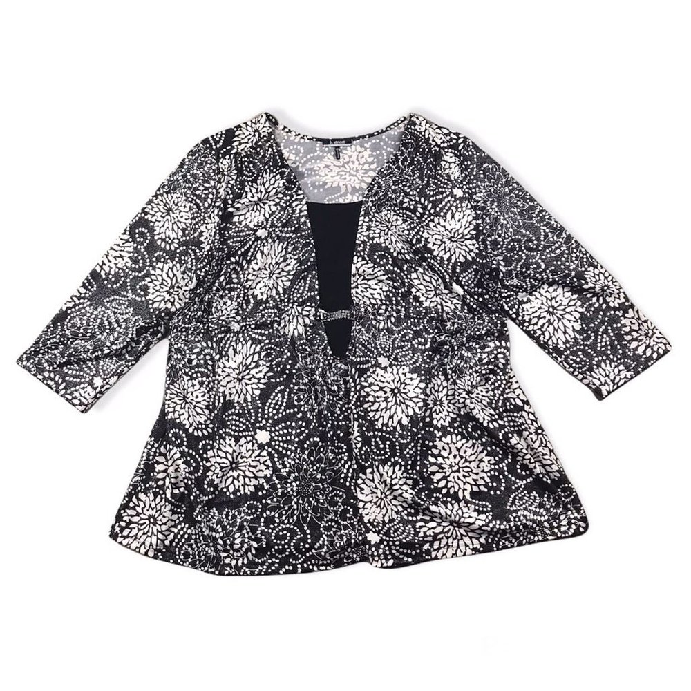 Glittery floral blouse